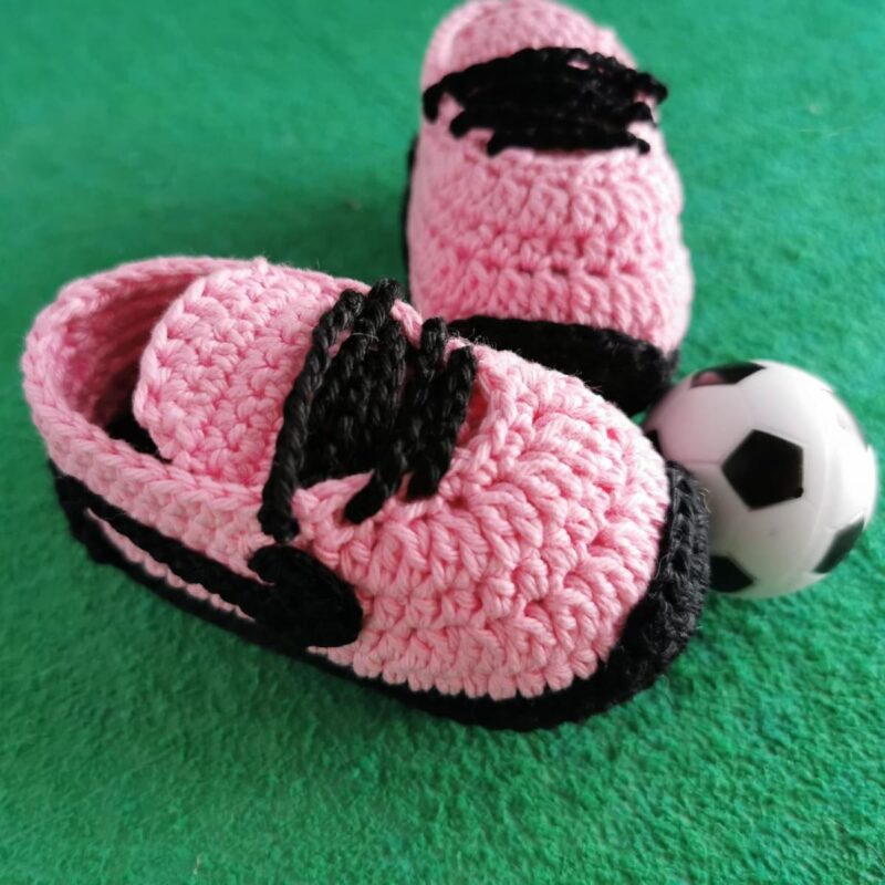 Scarpini da calcio rosanero per neonati